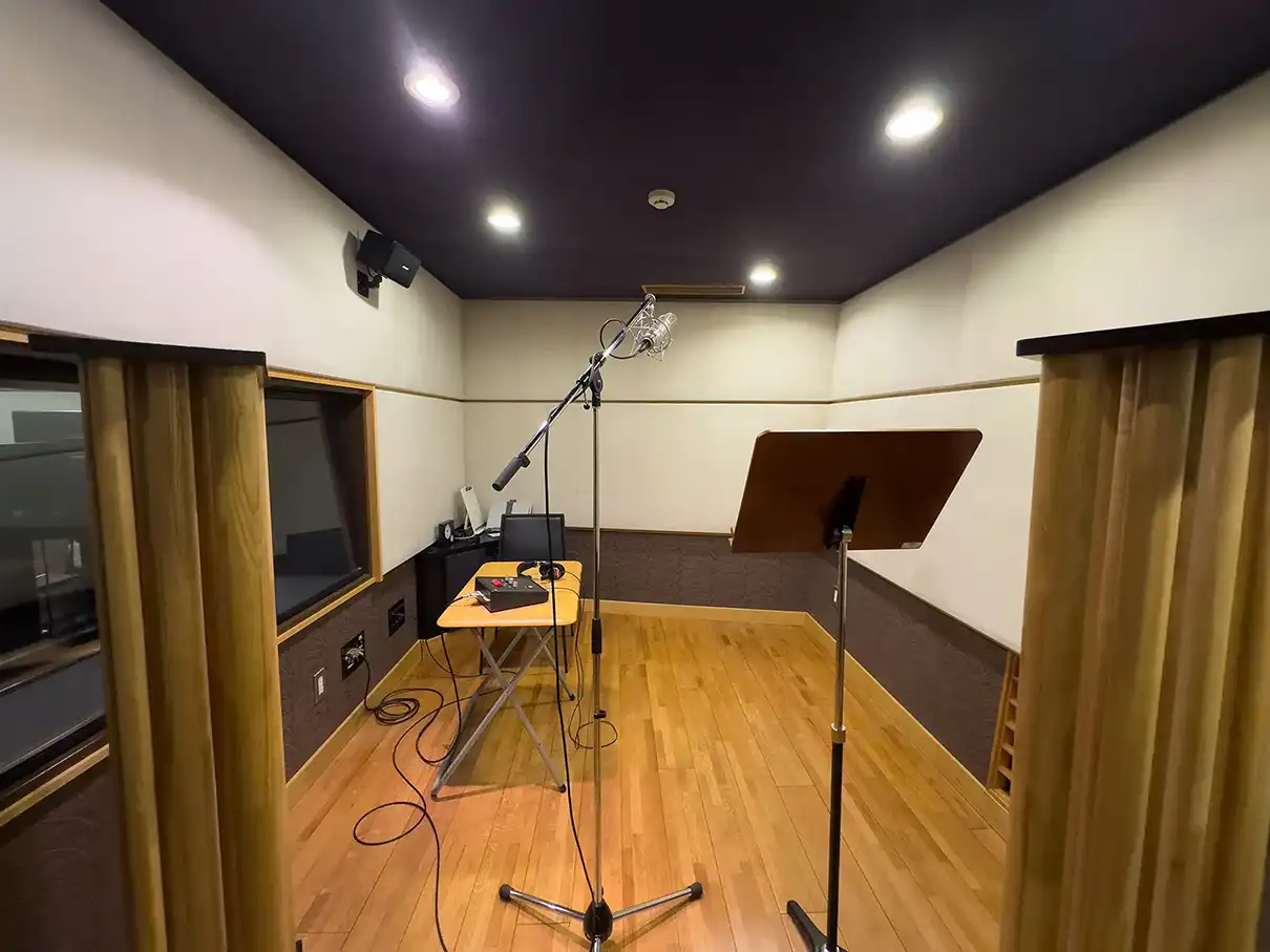 10.8m2のゆったりとしたレコーディングブース